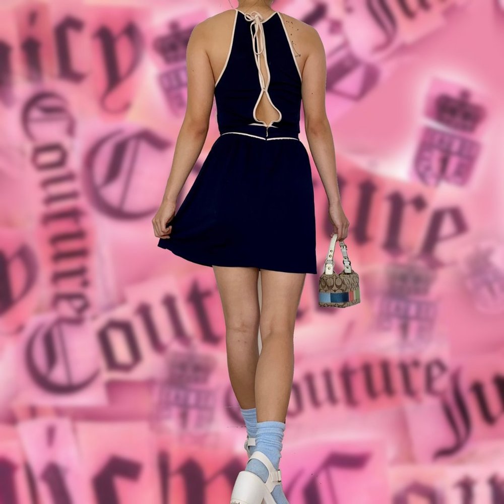 Vintage Juicy Couture Backless Halter Tennis Dress